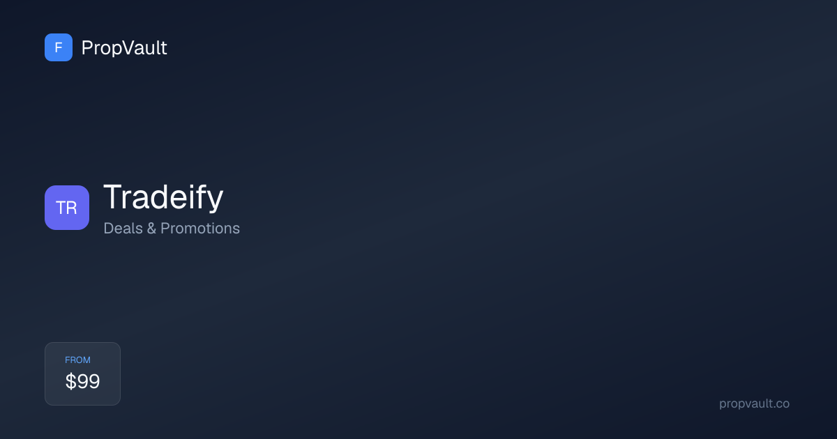 Tradeify Promo Code & Pricing | PropVault